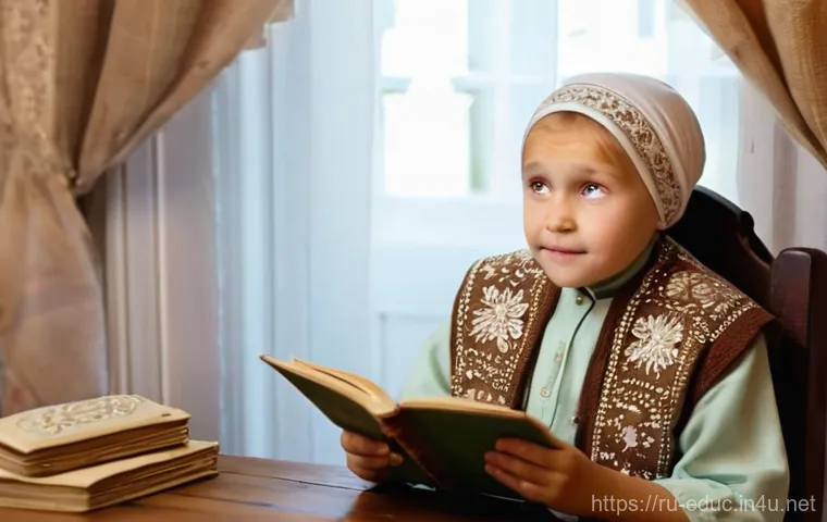 역사 교육과 다문화 - **Prompt 1: Intergenerational Storytelling of Russian History**
"A cozy, warm domestic scene set...